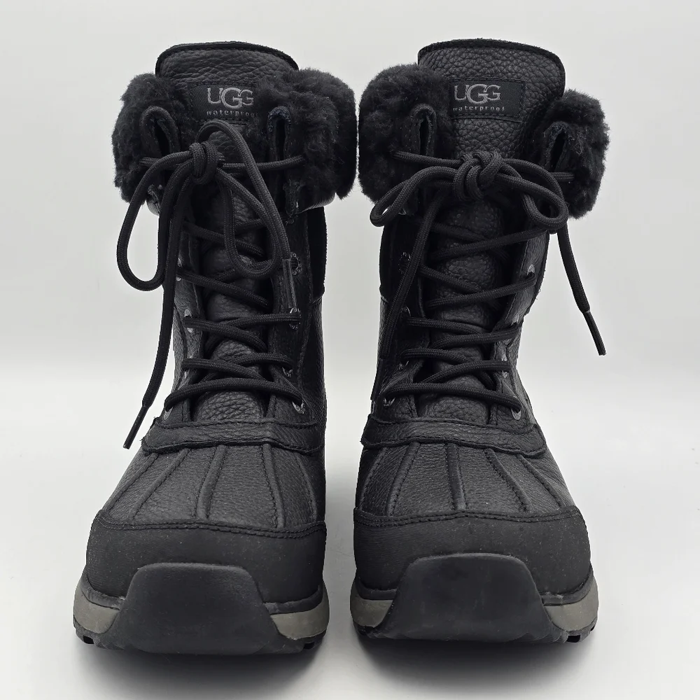 NWOT UGG Adirondack III Winter Waterproof Leather Snow Boots, Black, Women's 8.5 - Picture 4 of 16